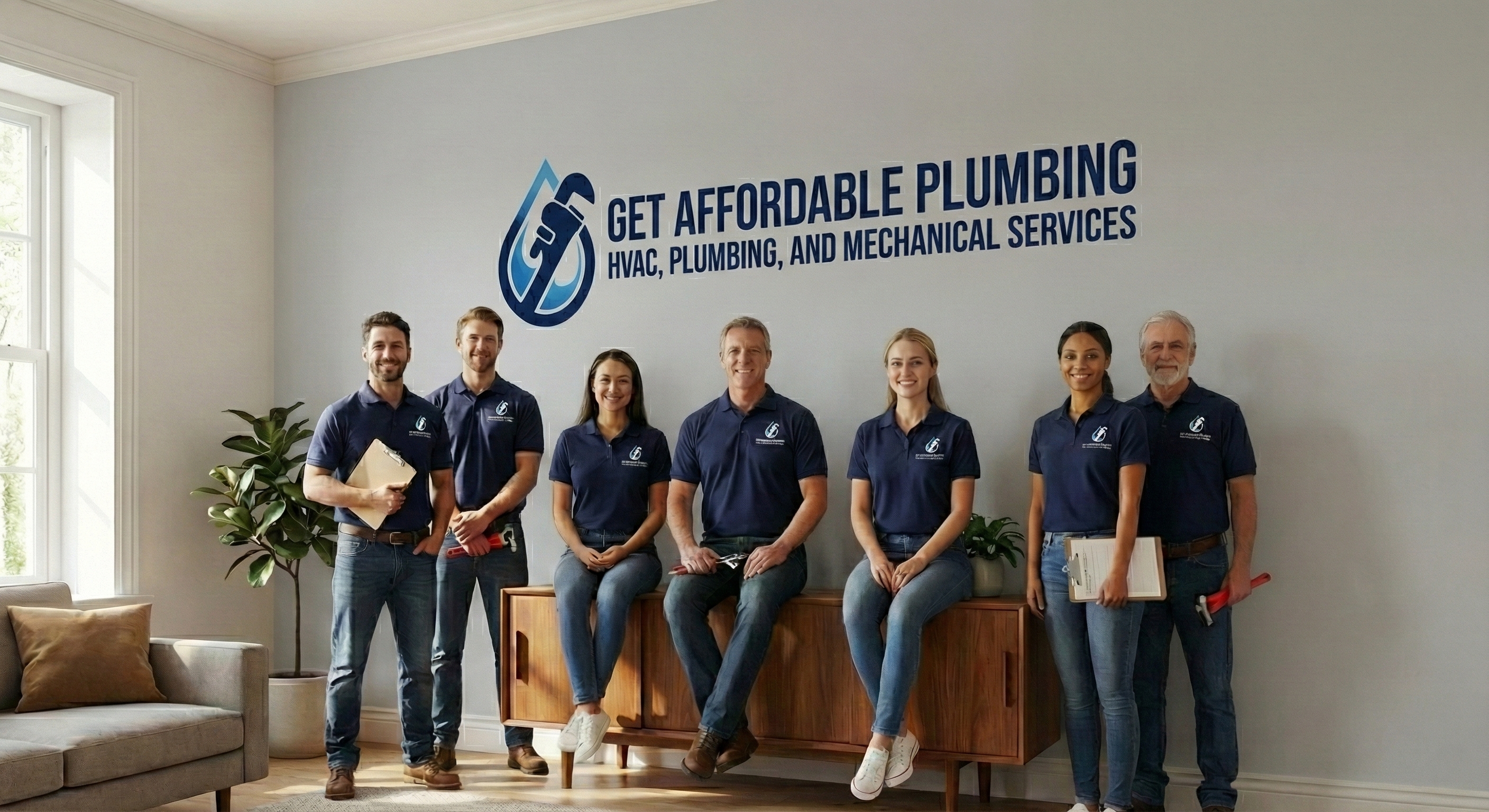 Plumbing work background